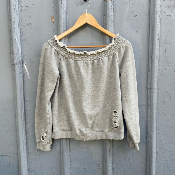 Pam & Gela Off The Shoulder Sweatshirt, size M - Picture 3 of 9